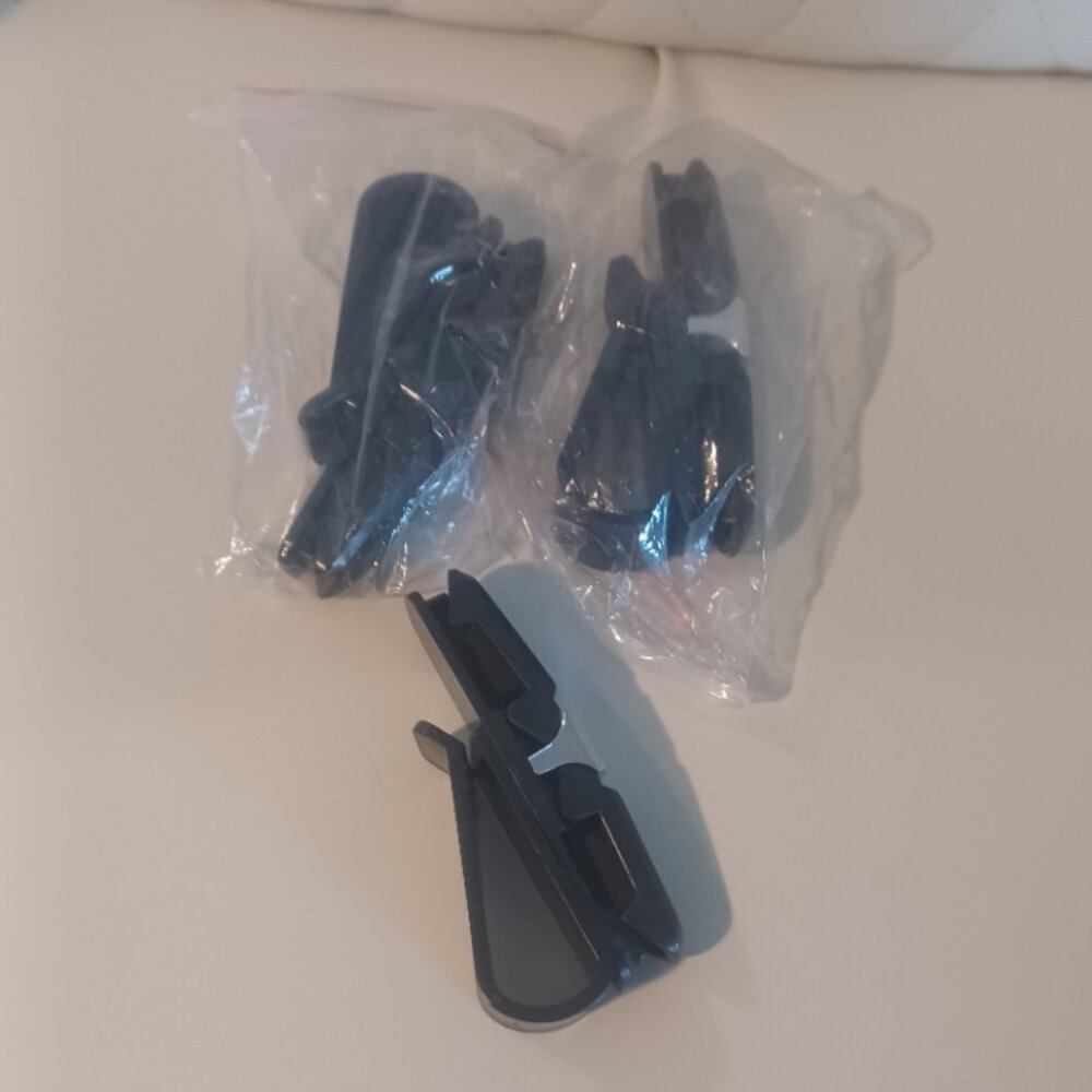 NEW Qty 3 Black Sunglass/Glasses Clip Holders for Vechiles Holds two pair each